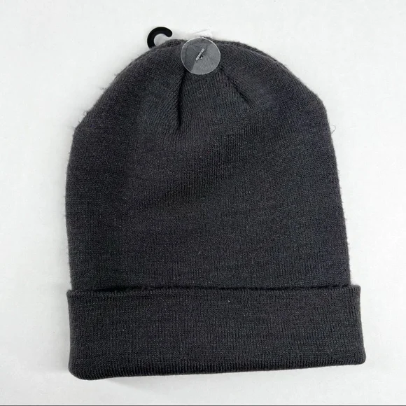Mens Grey Knit Beanie - Picture 2 of 2